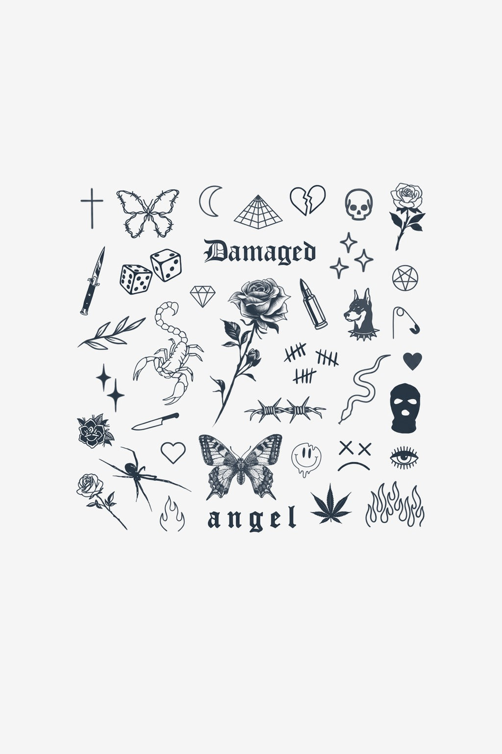 Set Rebel - tatuaj temporar Inklabs