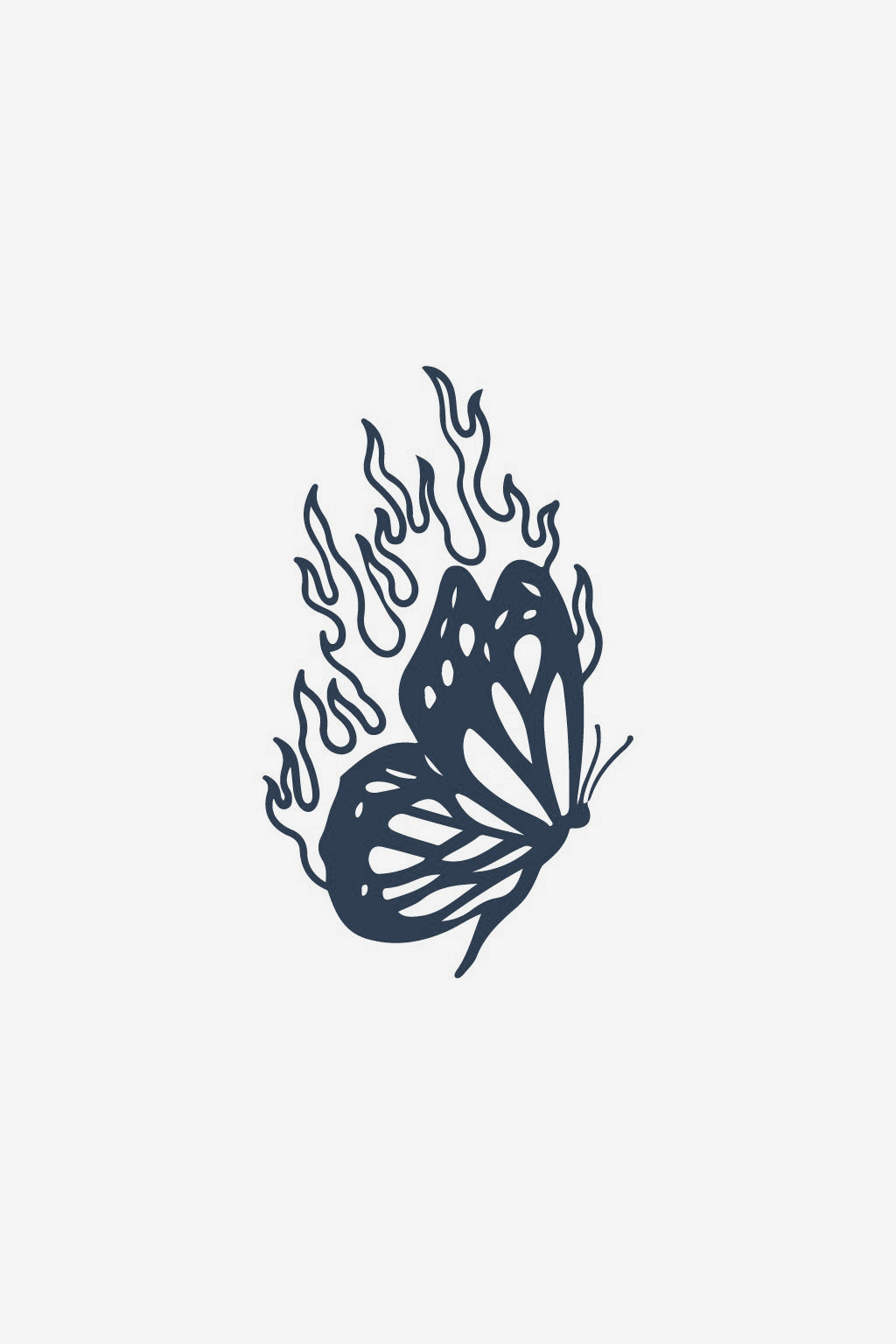 Butterfly in flames