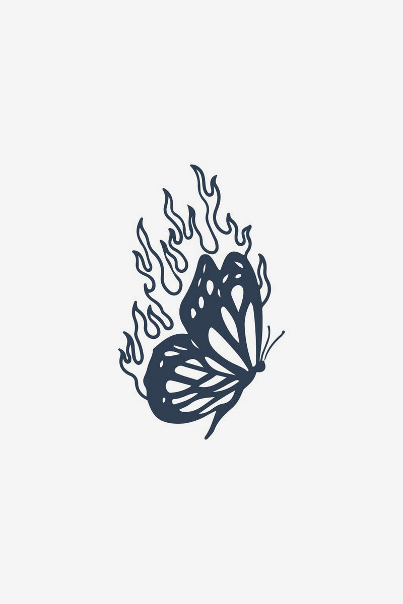 Butterfly in flames